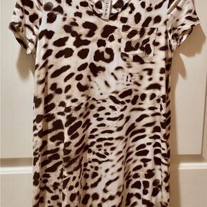 Soma Leopard Print Short Sleeve Top